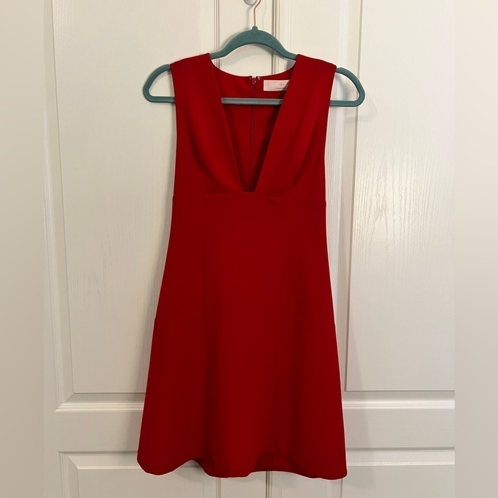 THAKOON ADDITION 4 Sleeveless Plunging Open-Front Dress - Picture 4 of 9